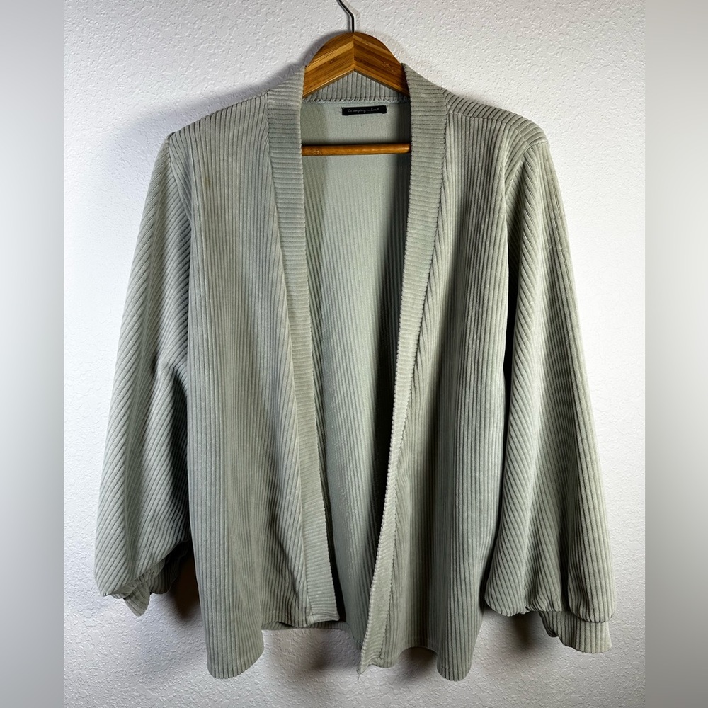 Oversized Corduroy Sweater Green